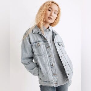 Madewell The Oversized Trucker Jean Jacket Fitzgerald Wash